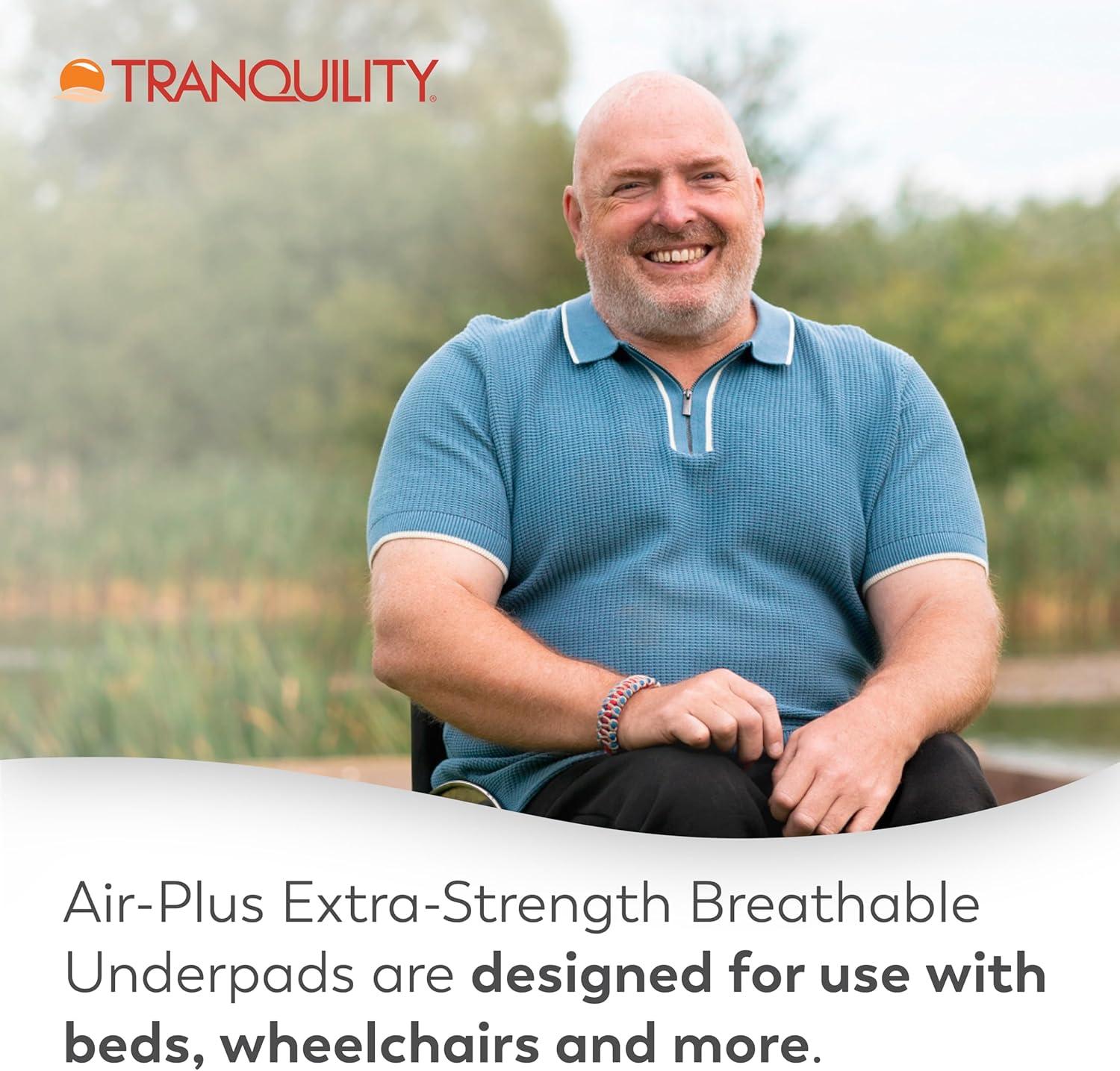 image:imageTranquility AIRPlus Breathable Underpads 30x36 Incontinence Pads with Ultimate Air Circulation PowerSorb Design to Lockin Fluids Ideal for LowAirLoss Bed Systems 40ct CaseAIRPlus ExtraStrength