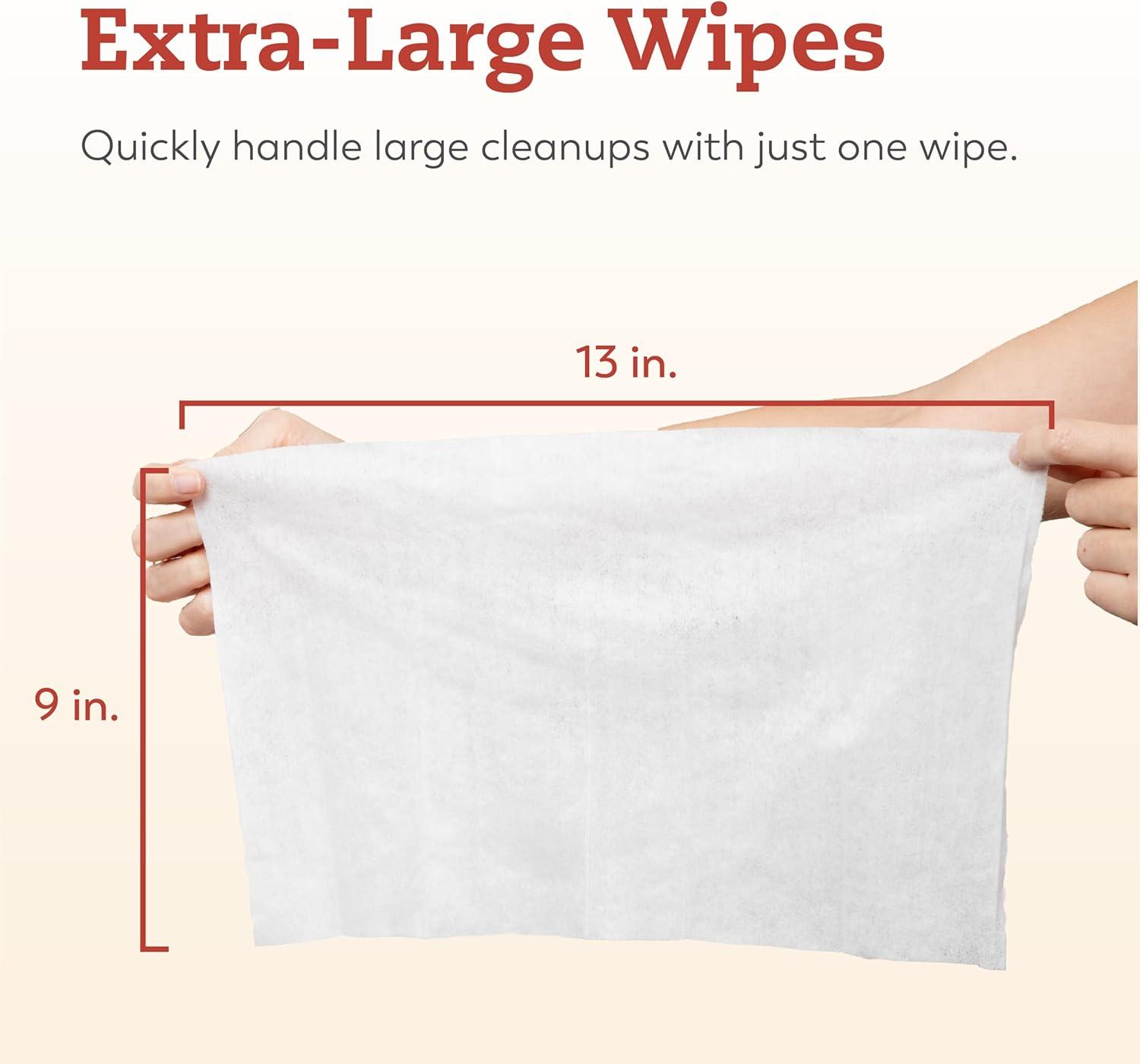 image:imageTranquility Cleansing Wipes Adult Size Disposable Wet Washcloths Enriched with Aloe Vera Chamomile amp Vitamin E Hypoallergenic AlcoholFree Mild Scented 9x13 56ct BagAloe Vera