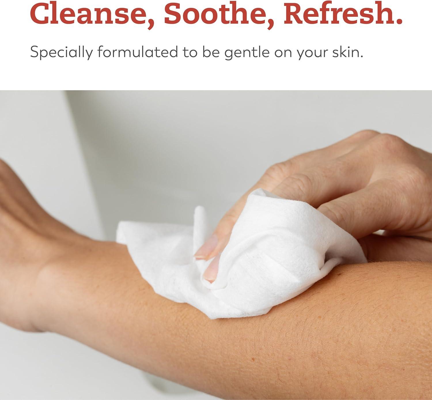 image:imageTranquility Cleansing Wipes Adult Size Disposable Wet Washcloths Enriched with Aloe Vera Chamomille amp Vitamin E Hypoallergenic AlcoholFree Mild Scented 9x13 56ct Bag Case of 12