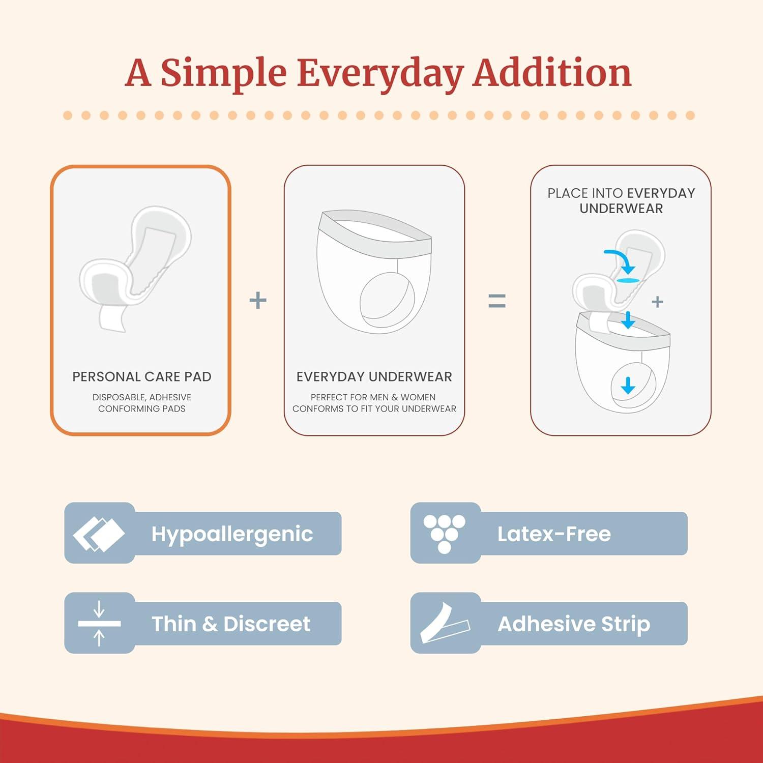 image:imageTranquility Incontinence Personal Care Pads Overnight Protection Promote Dryness and Protect Against Leakage Soft Lining amp Adhesive Strip for Secure Fit in Underwear 125oz Capacity 96ct CaseOvernight Pack of 24