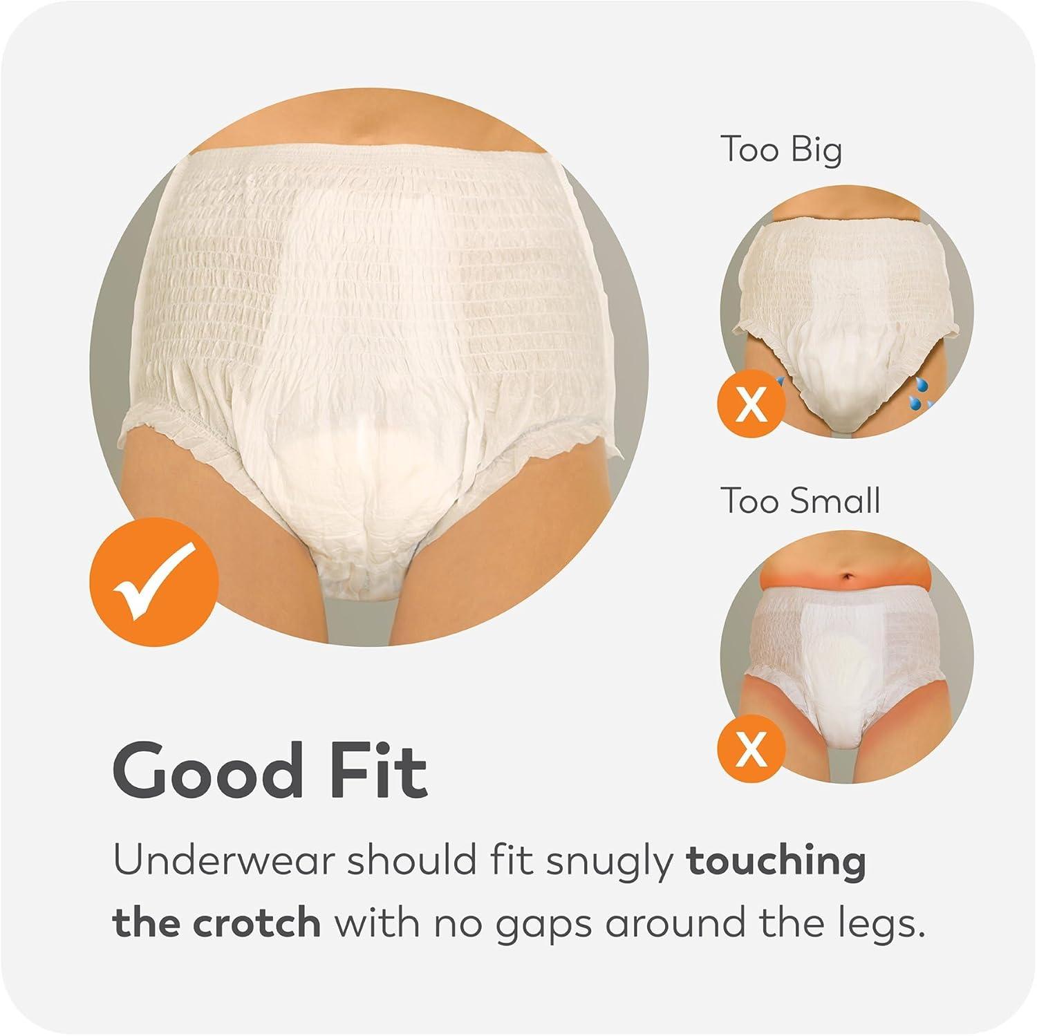 image:imageTranquility Premium DayTime Disposable Absorbent Underwear 48 Count XXL 6280 in Waist Super Absorbency Breathable AllDay Comfort Adult DiapersLarge 64 Count
