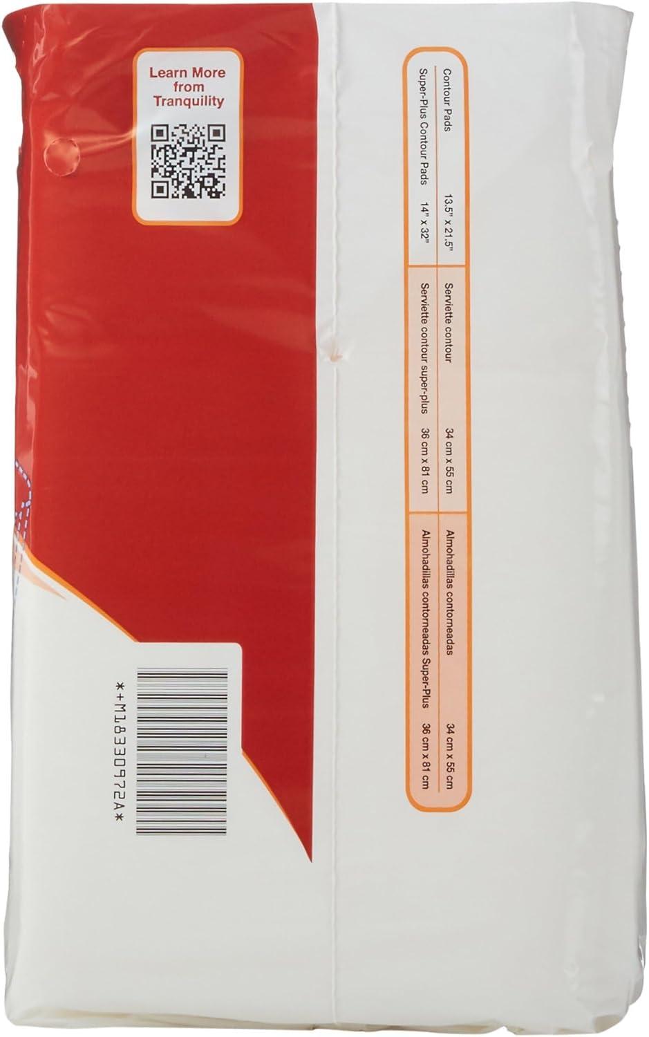 image:imageTranquility TopLiner Disposable Absorbent Booster Contour Pads for Bowel Incontinence SuperPlus 32 x 14 48 ct48 Count Pack of 1