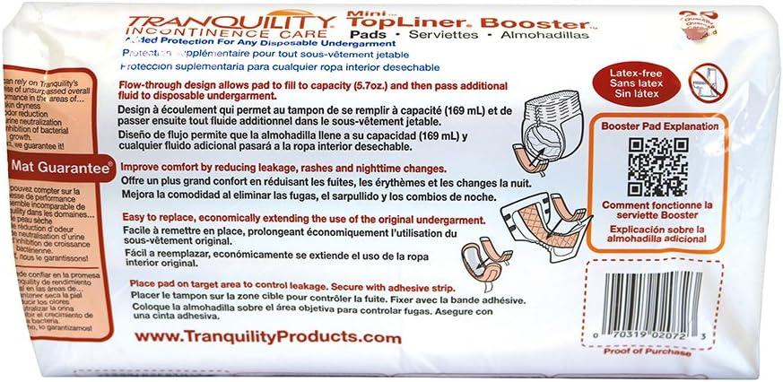 image:imageTranquility TopLiner Disposable Booster Pads Super 15 x 425 FlowThrough Design with Adhesive Strip for Max Absorption Adult Unisex 200ct Case25 Count Pack of 4