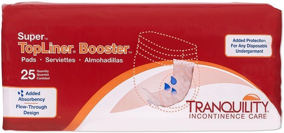 image:imageTranquility TopLiner Disposable Booster Pads Super 15 x 425 FlowThrough Design with Adhesive Strip for Max Absorption Adult Unisex 200ct Case25 Count Pack of 1