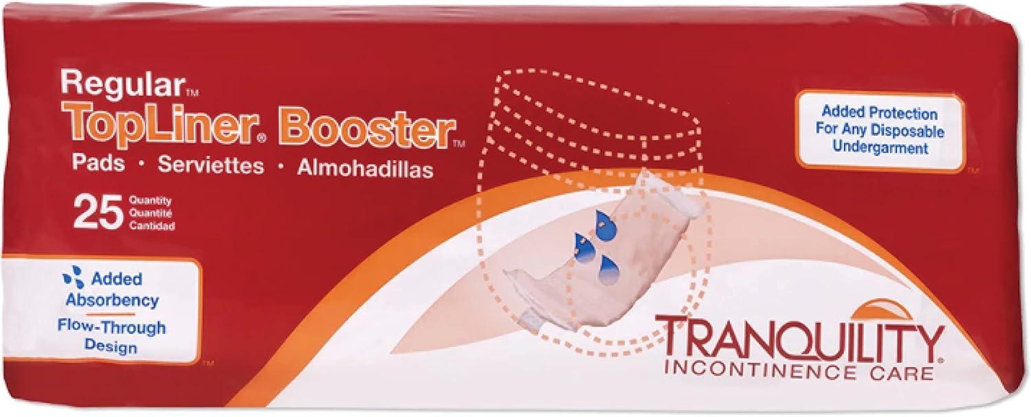 image:imageTranquility TopLiner Disposable Booster Pads Super 15 x 425 FlowThrough Design with Adhesive Strip for Max Absorption Adult Unisex 200ct Case25 Count Pack of 1