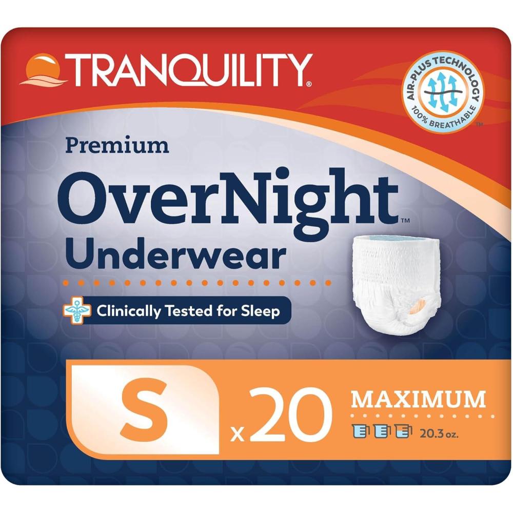 image:imageTranquility Premium Overnight Disposable Absorbent Underwear DAU XL 56 ctSmall 20 Count