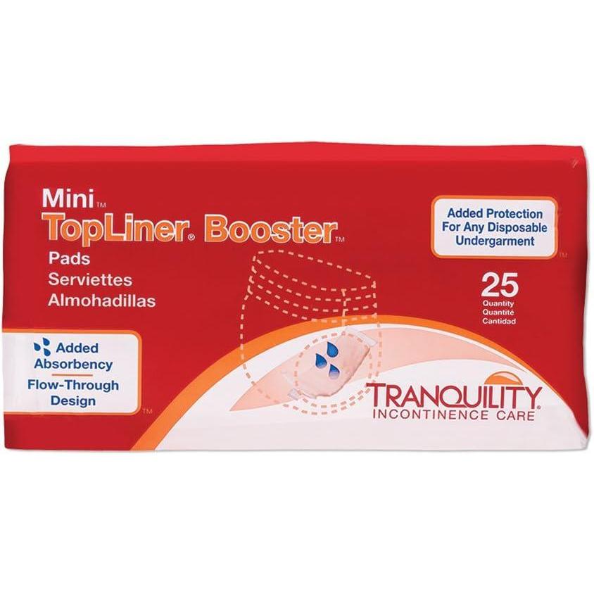 image:imageTranquility TopLiner Disposable Booster Pads Super 15 x 425 FlowThrough Design with Adhesive Strip for Max Absorption Adult Unisex 200ct Case25 Count Pack of 8