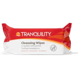 Tranquility Cleansing Wipes, Adult Size Disposable Wet Washcloths, Enriched with Aloe Vera, Chamomile, & Vitamin E, Hypoallergenic, Alcohol-Free, Mild Scented, 9″x13″, 56ct Bag(Aloe Vera)